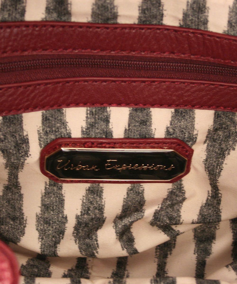 Urban Expressions Arizona Fringe Cross Body Bag, Berry