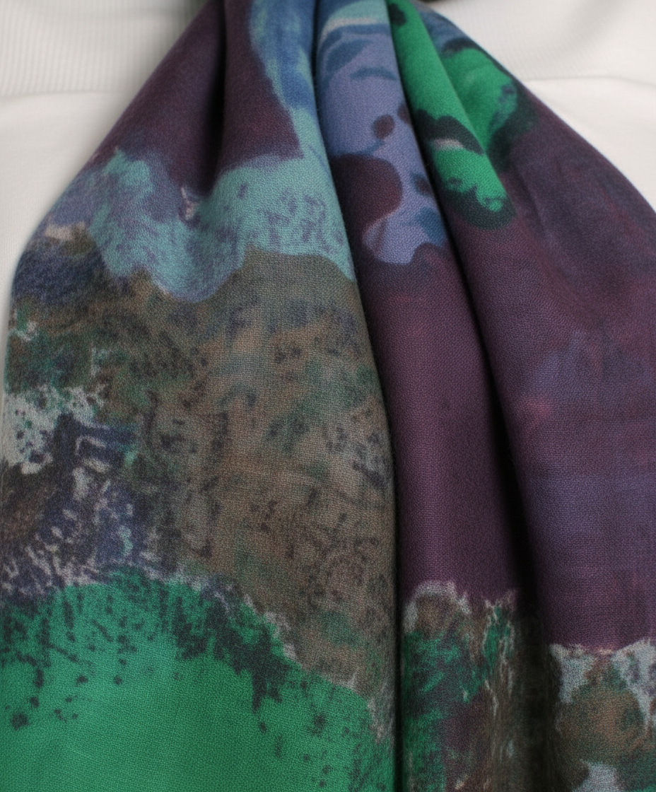 Tolani Floral Scarf (Purple)