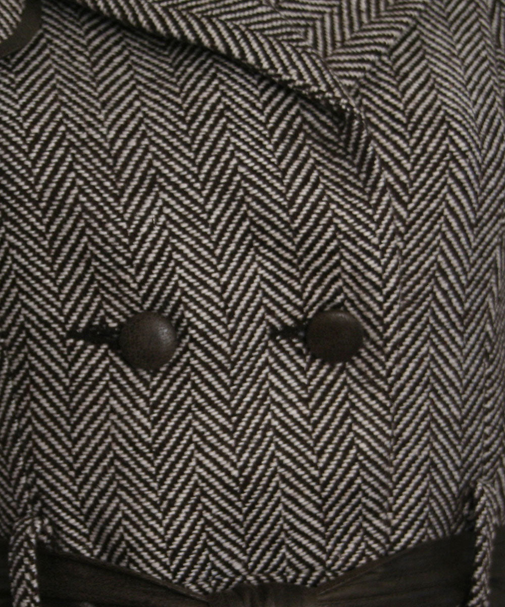 Double Zero Double Breasted A-Line Coat, Coffee