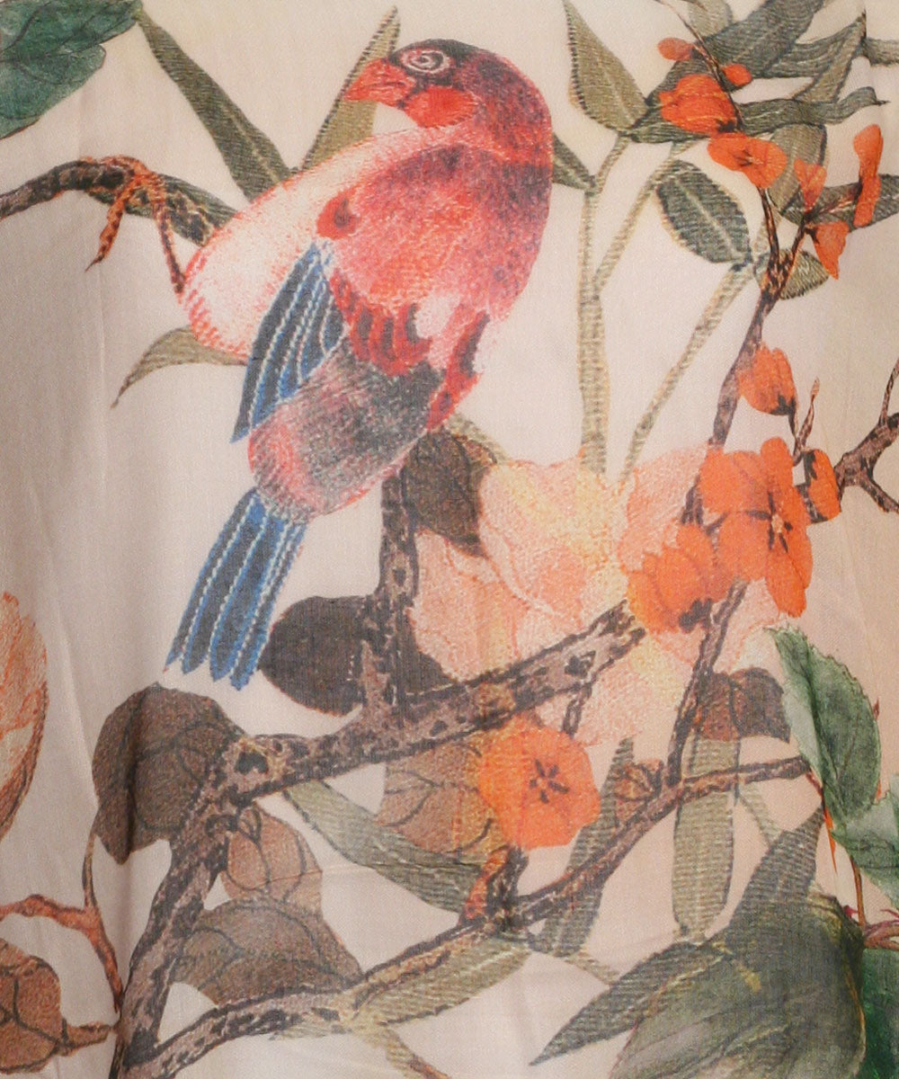 Tolani Digital Birds Scarf