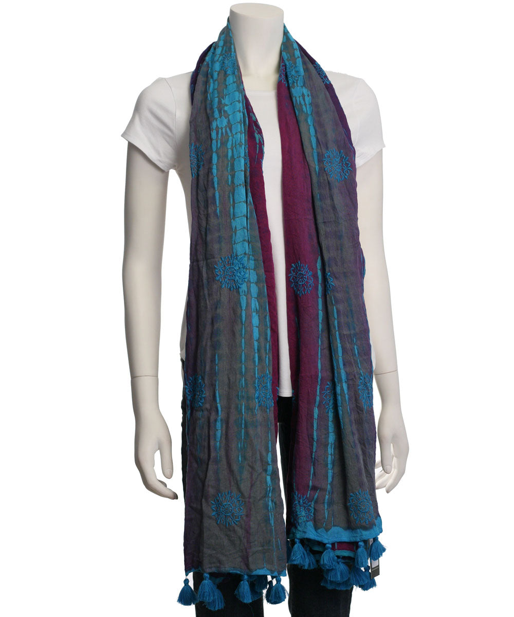 Tolani Shibori Purple Scarf