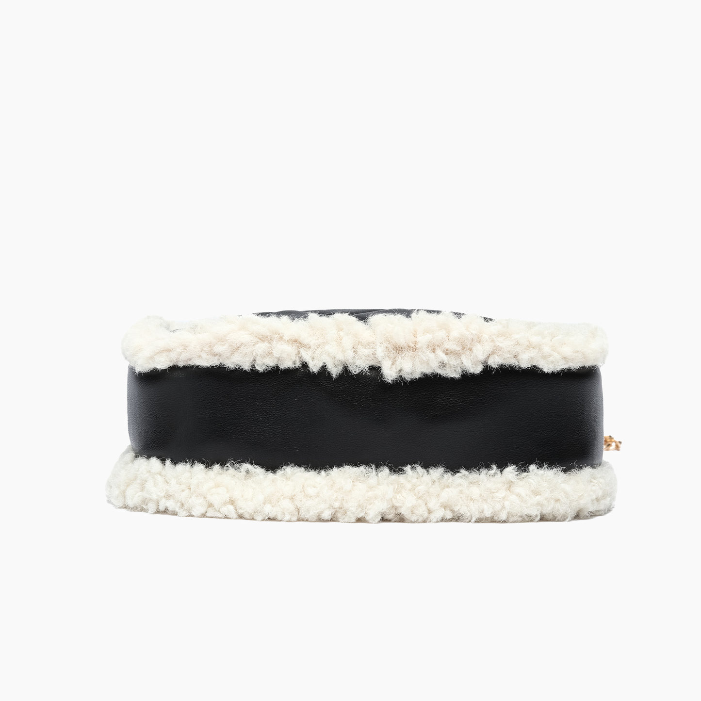 Holly Sherpa Vegan Leather Crossbody (Black)