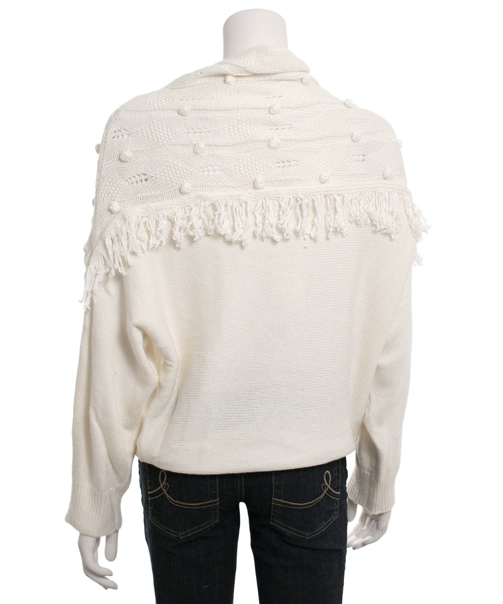 FATE by LFD Cream Cowl-Neck Sweater