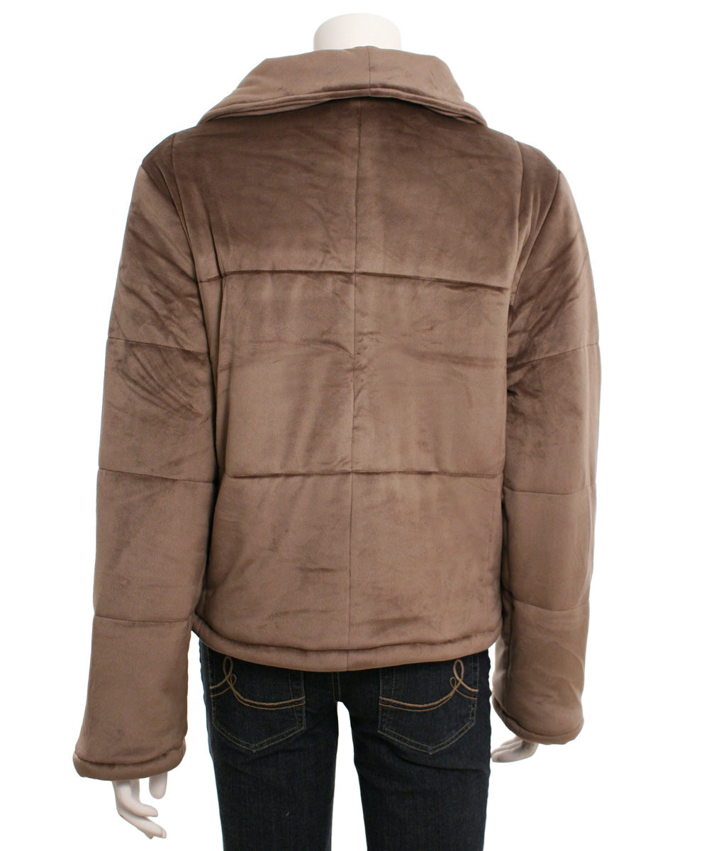 HYFVE Shawl Collar Asymmetrical Puffer Coat