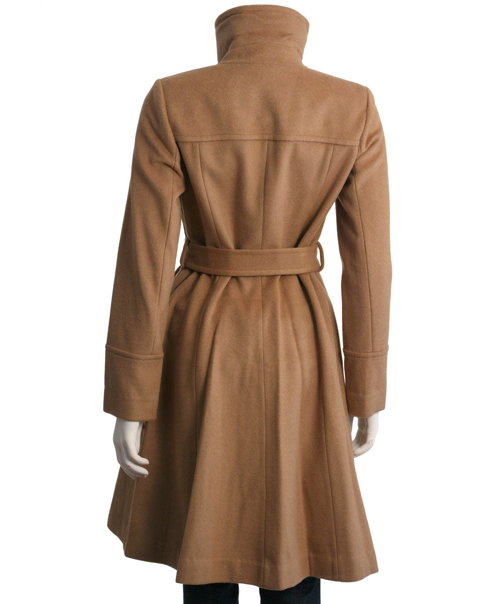 Eliza J Luxe Wool Blend A-Line Coat