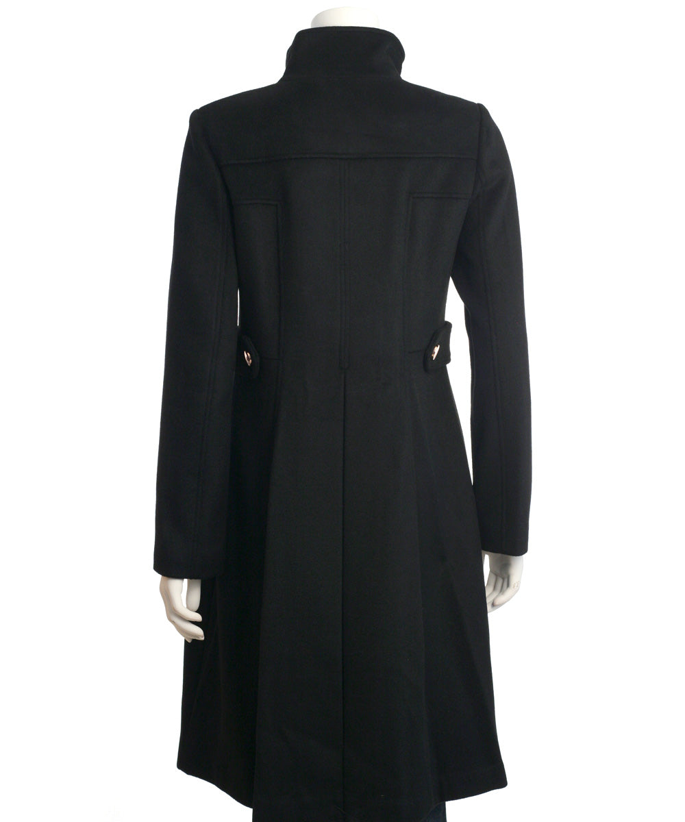 Eliza J Wool Blend Military Walker Coat