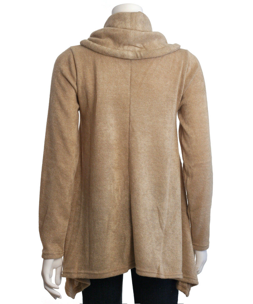 Ryu: Lace Ruffled Cowl Neck Sweater