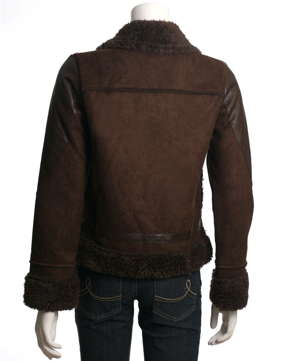 Miilla Long Sleeve Shearling Jacket with Pockets