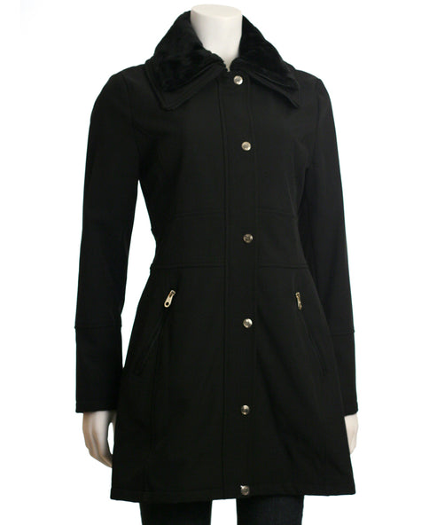 Jessica Simpson Soft Shell Coat Black Fashionville