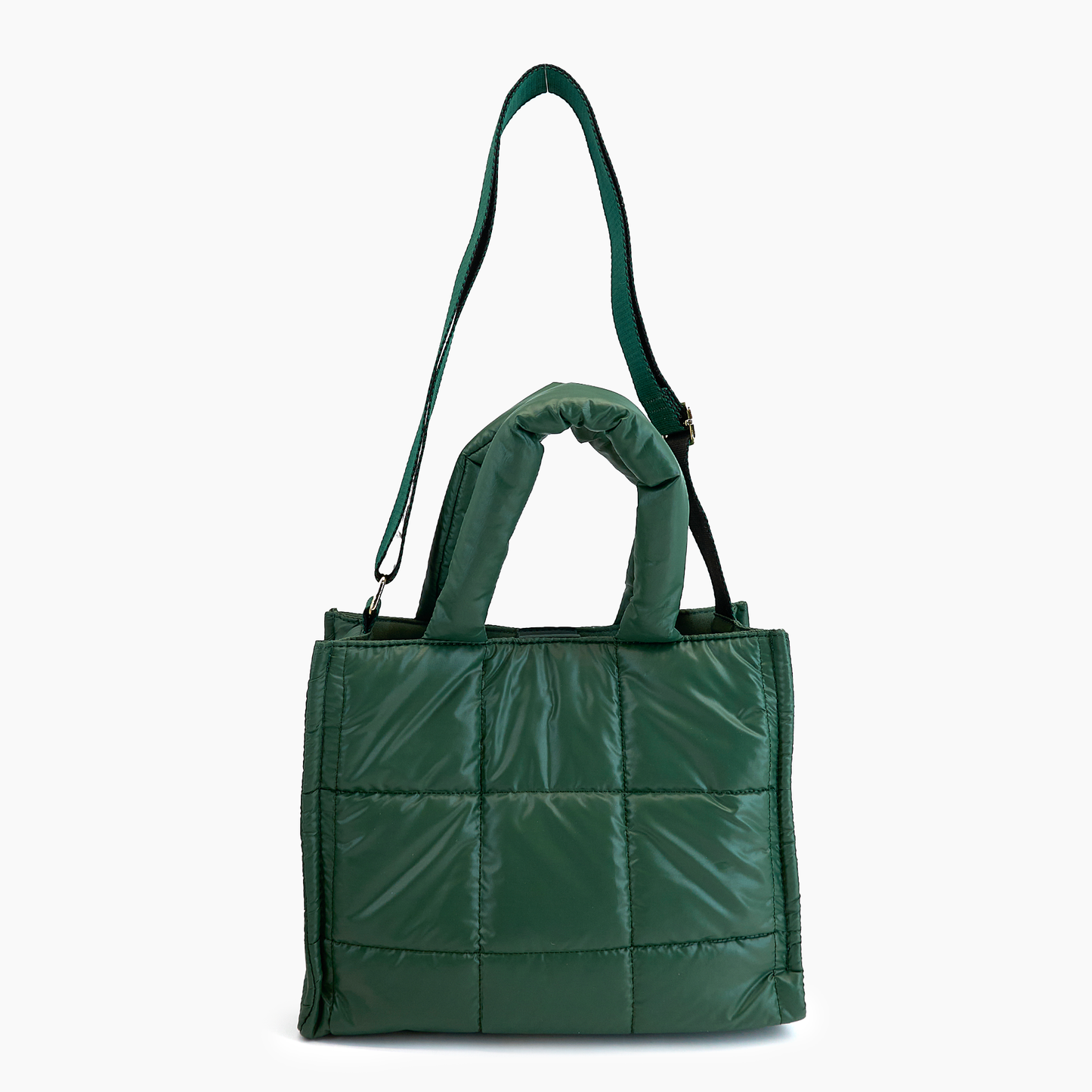 Evergreen Winter Puffer Quilted Tote Bag