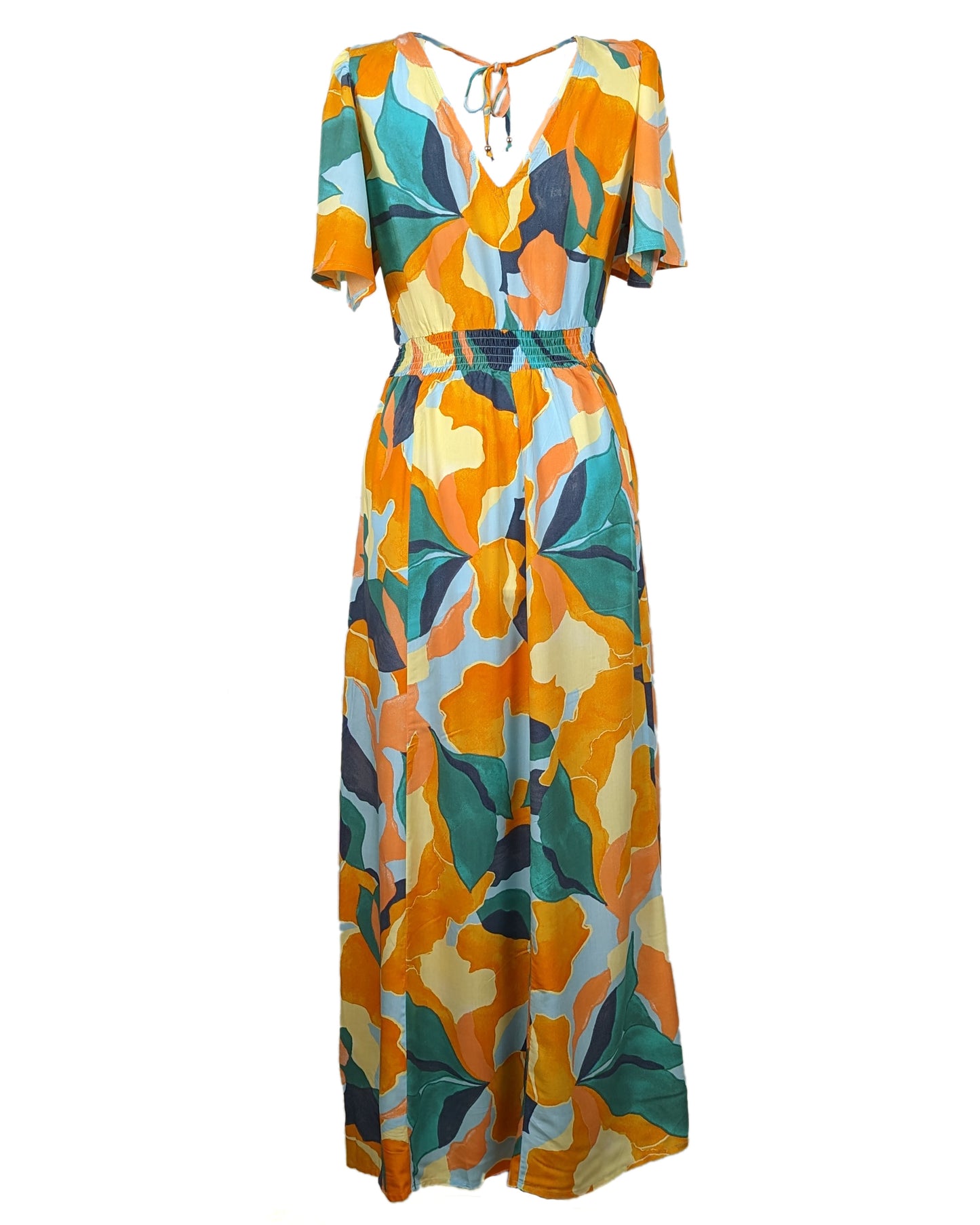 Abel The Label Smocked Maxi Dress