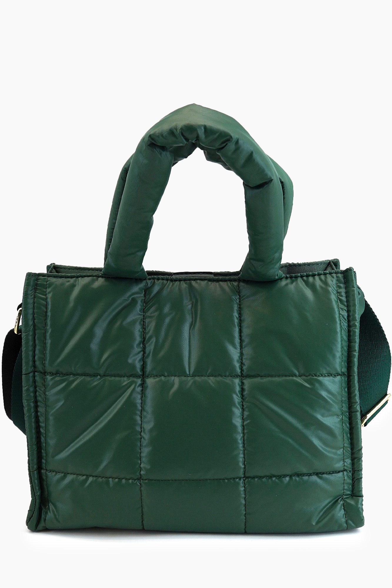 Evergreen Winter Puffer Quilted Tote Bag