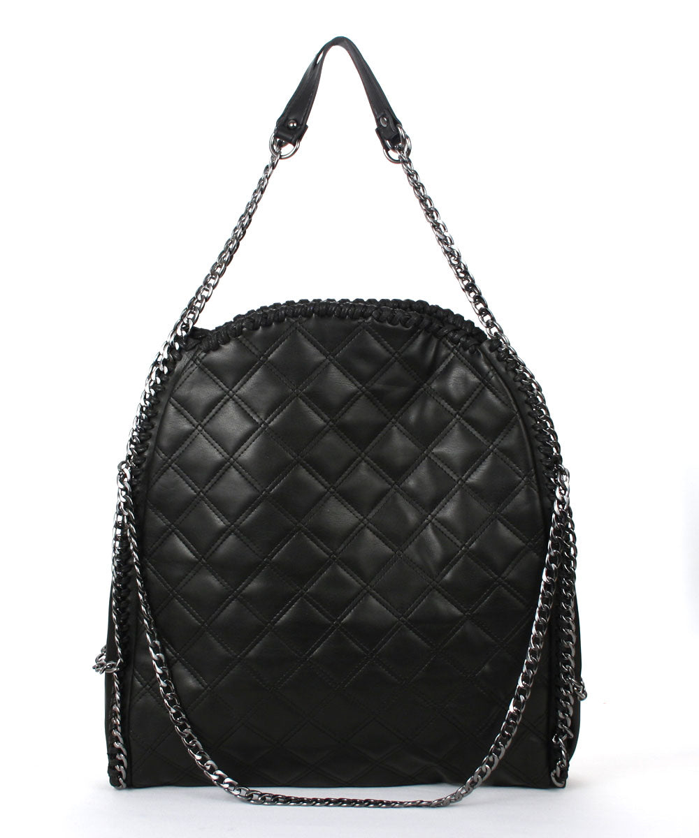 Steve Madden Totes Quilted Tote Bag, Black