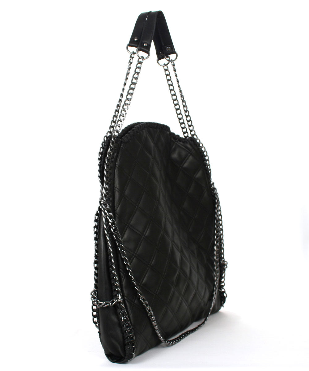 Steve Madden Totes Quilted Tote Bag, Black