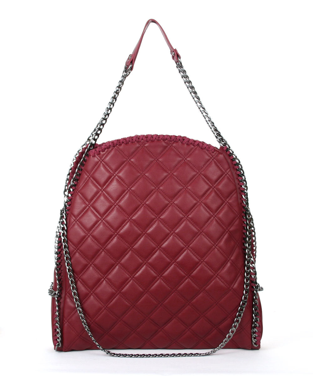 Steve Madden Totes Quilted Tote Bag, Wine