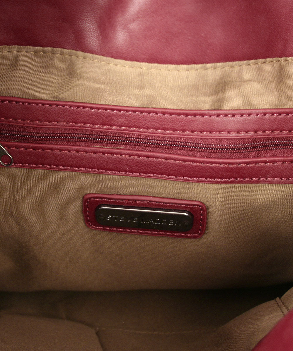 Steve Madden Totes Quilted Tote Bag, Wine