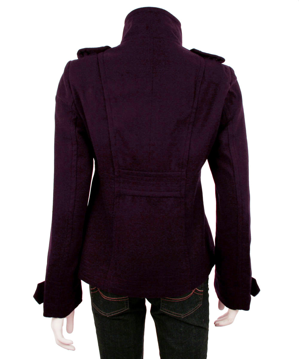 Ci Sono Purple Military Coat