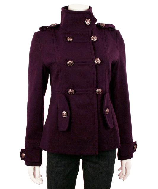 Ci Sono Purple Military Coat