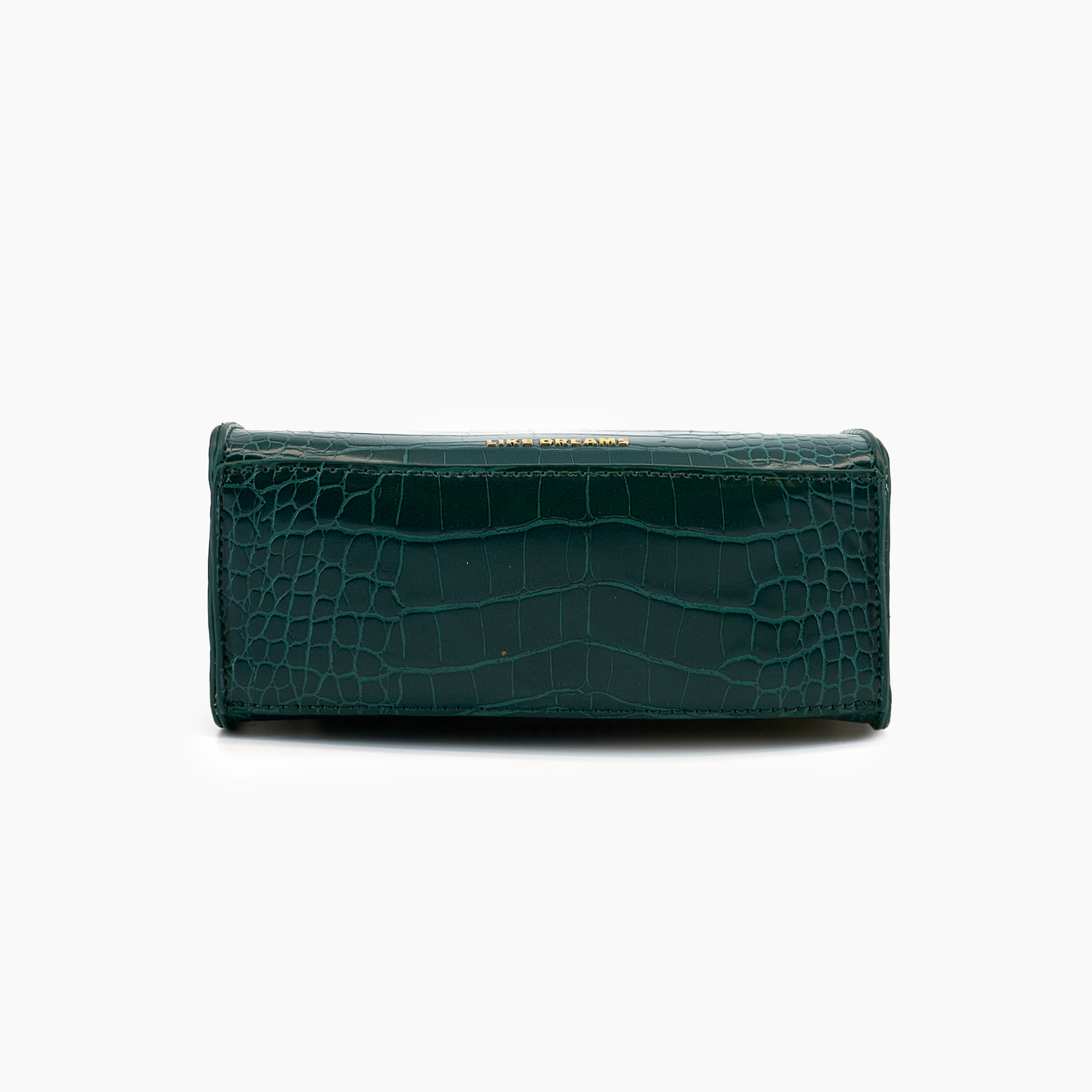 Lantern Faux Croc Mini Crossbody Purse