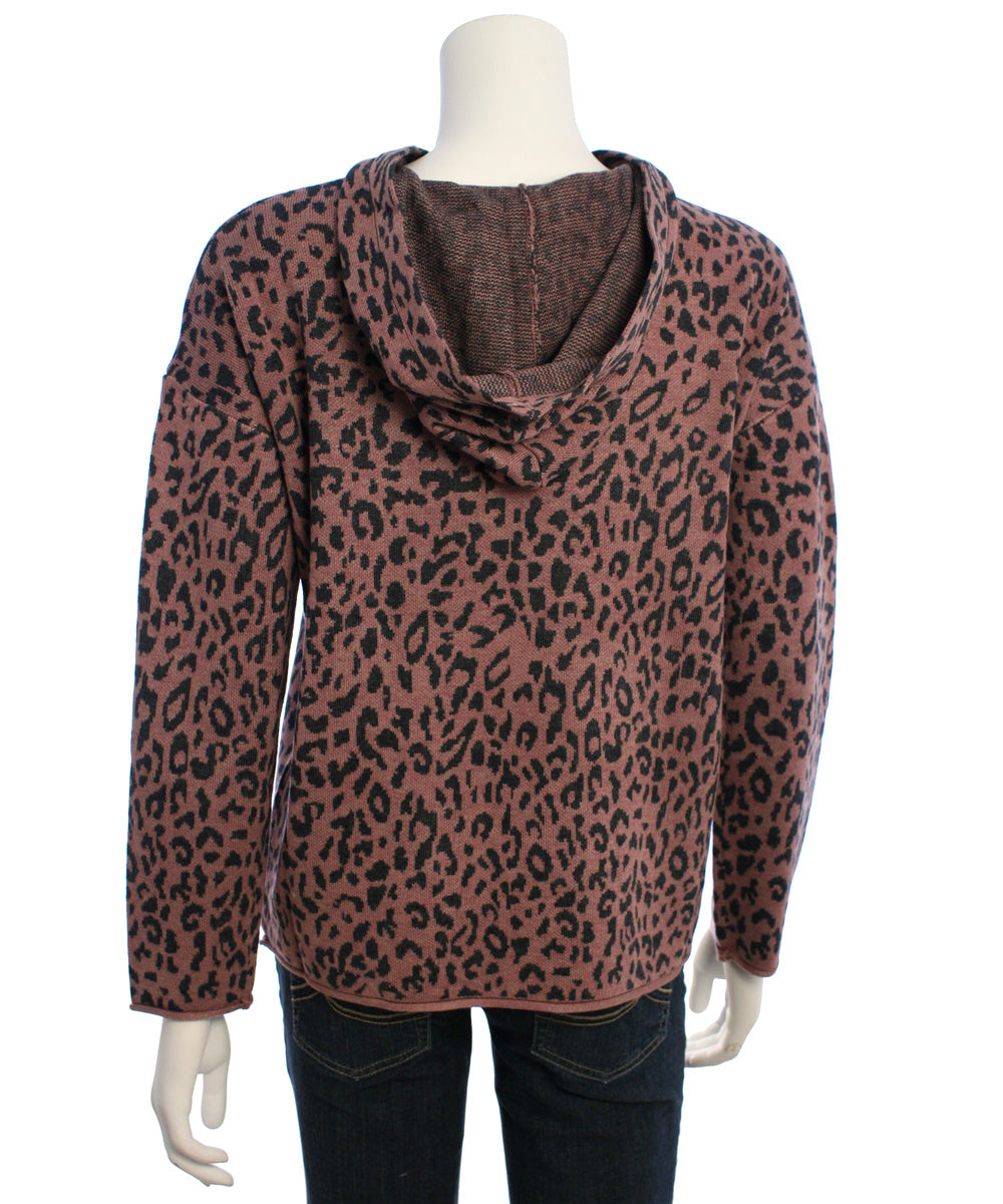 FATE by LFD Leopard Print Hoodie Sweater