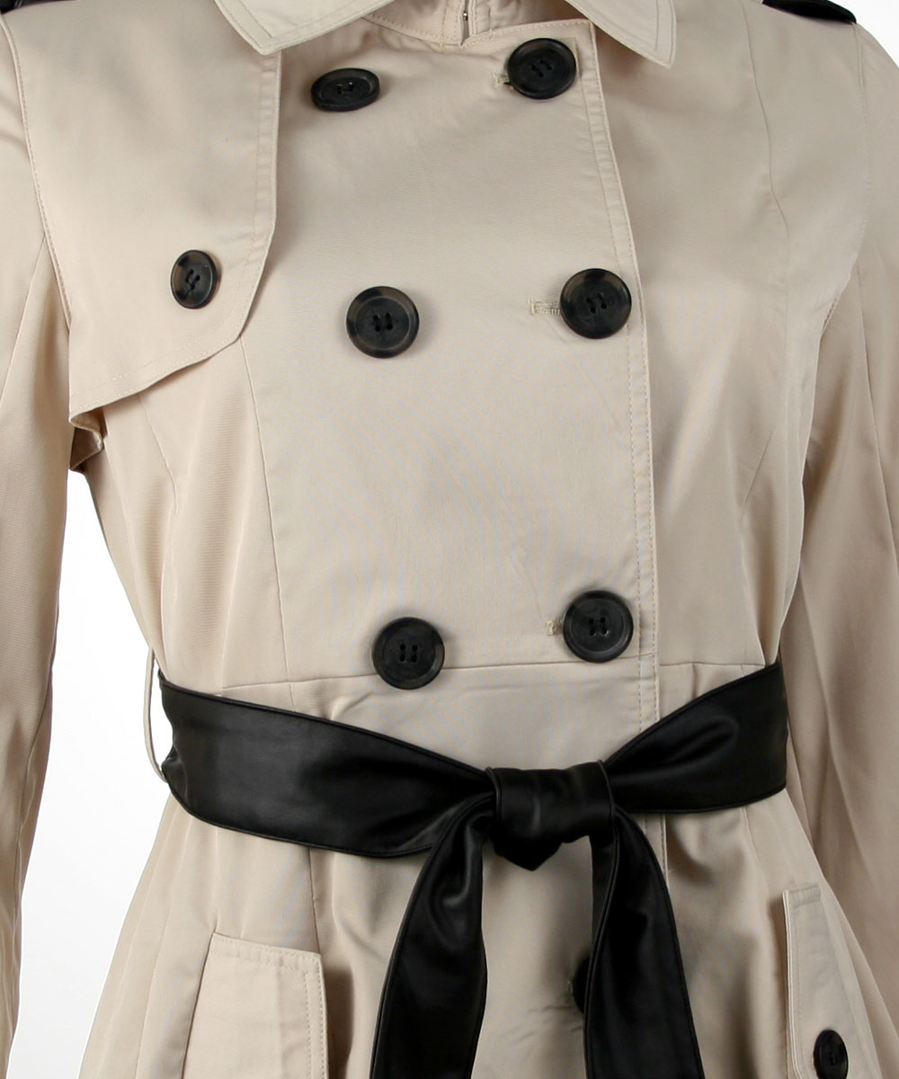 Ina Double Breasted Belted Trench Coat