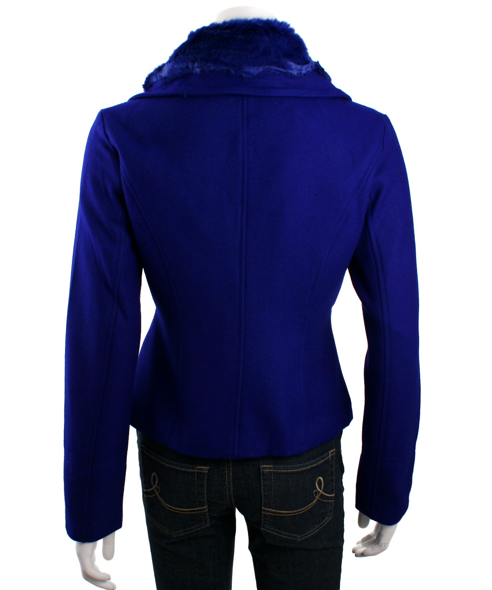 Lucy Paris Faux Fur Collar Moto Jacket