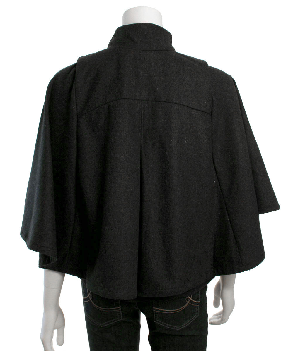 Luii Double Breasted Cape with Tie Belt
