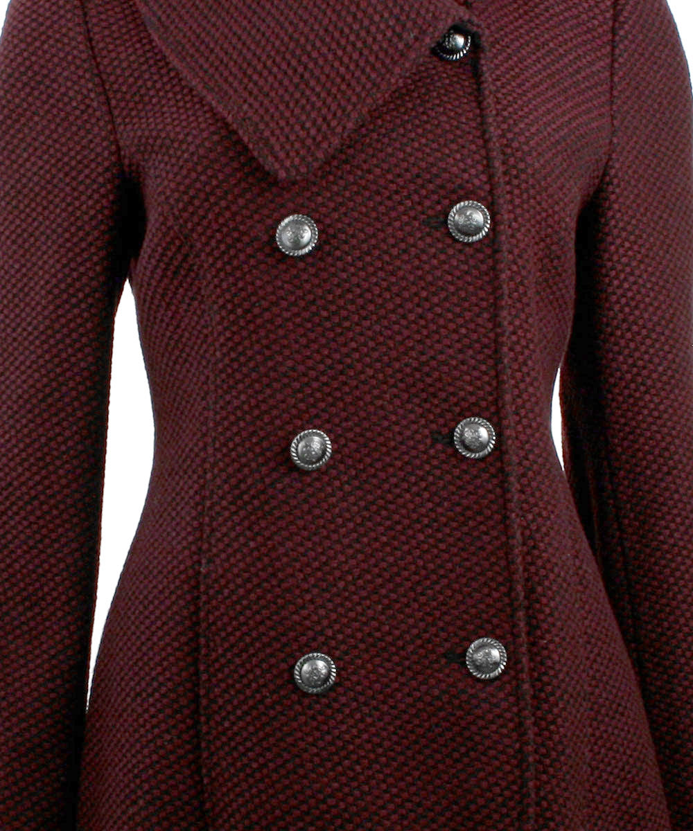Jessica Simpson Envelope Collar Tweed A-line Coat