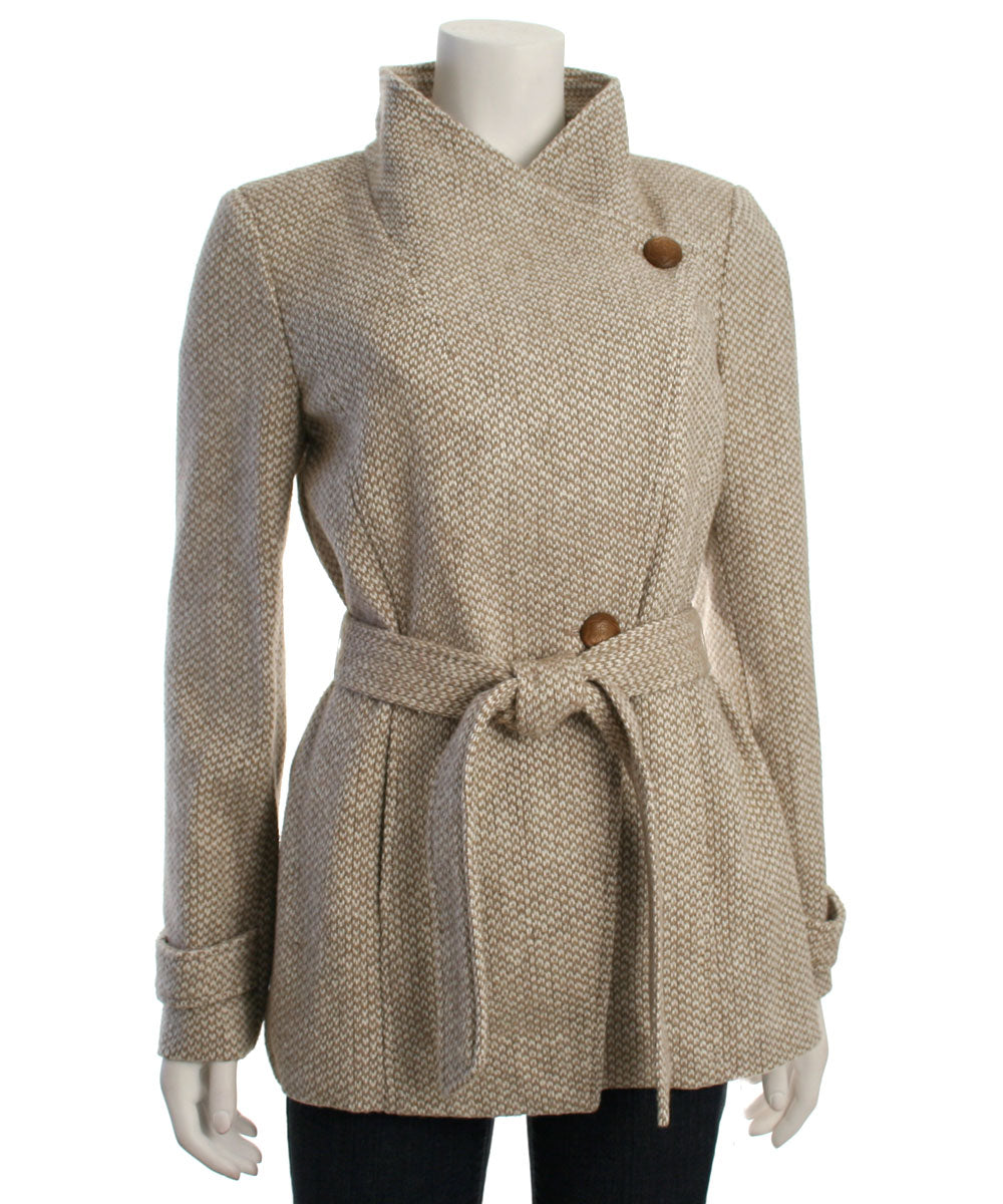 Jessica Simpson Single Breasted Tweed Coat
