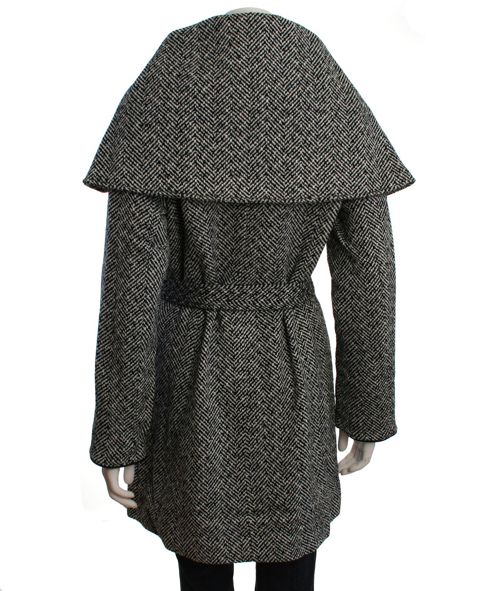 Mo-Ka Asymmetrical Shawl Collar Coat