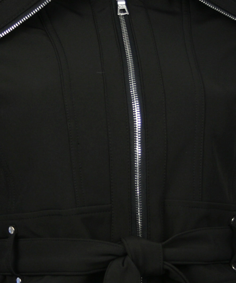 Mo-Ka Soft Shell Zip Coat with Ribbed Collar