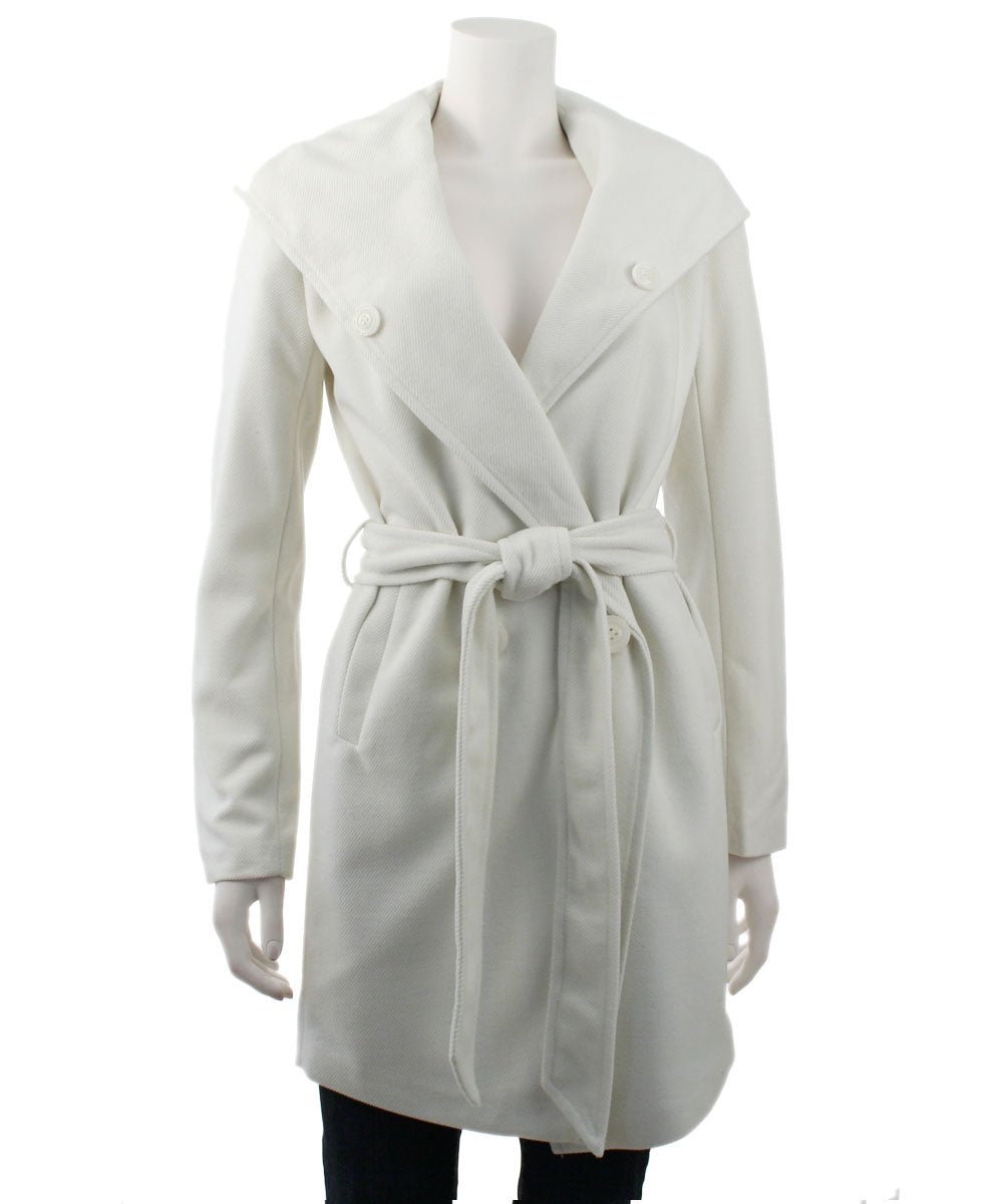 Monoreno Shawl Collar Wrap Coat