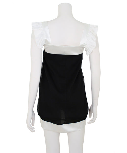 214 Industry Ruffled Black & White Dress