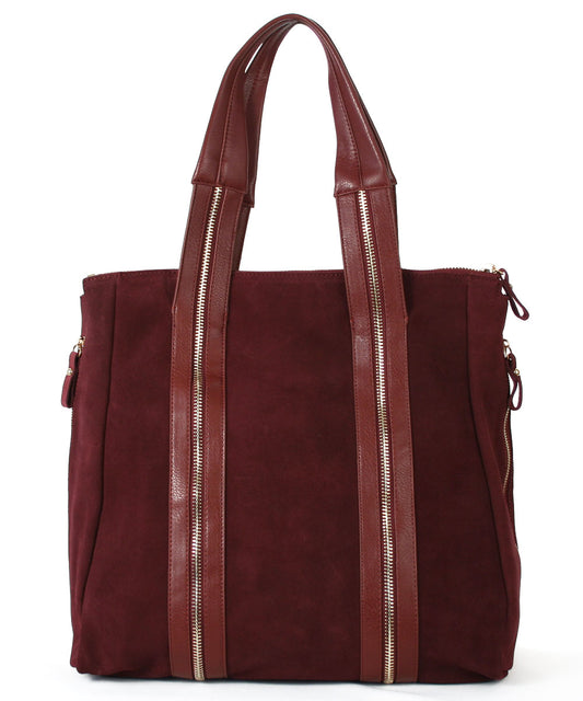 INZI Leather and Suede Tote