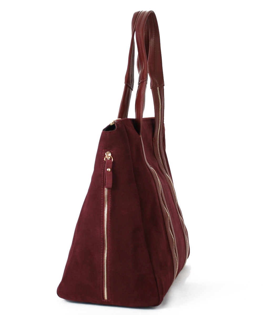 INZI Leather and Suede Tote