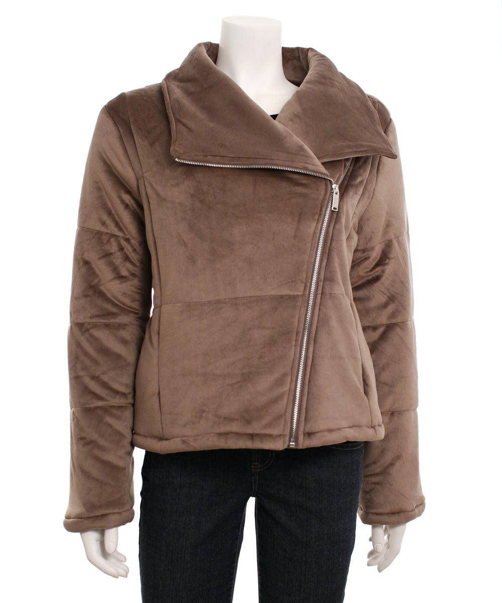 HYFVE Shawl Collar Asymmetrical Puffer Coat