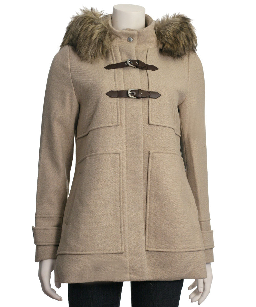 Coffeeshop Single Breasted Hooded Toggle Coat