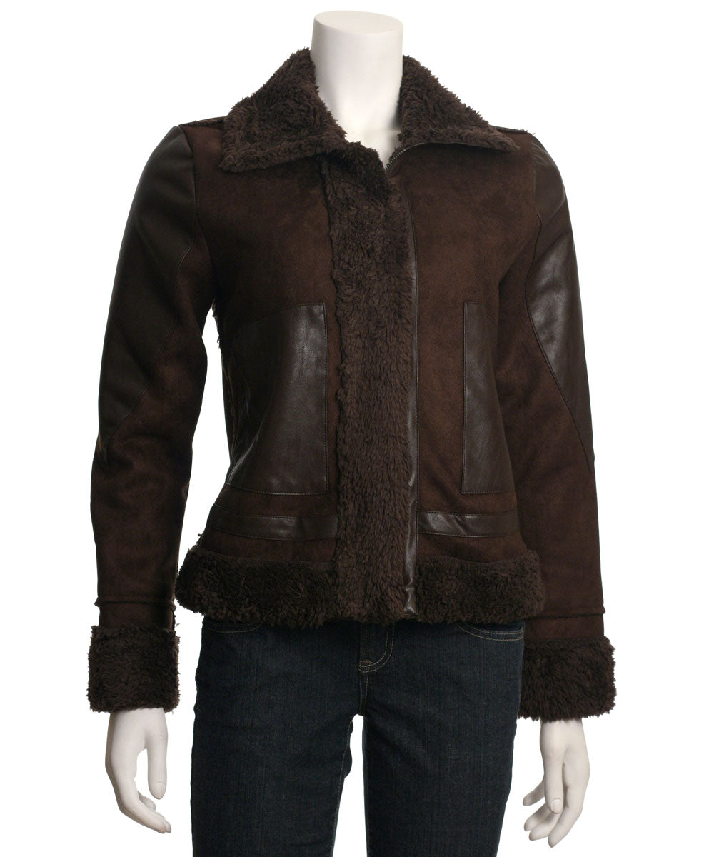 Miilla Long Sleeve Shearling Jacket with Pockets