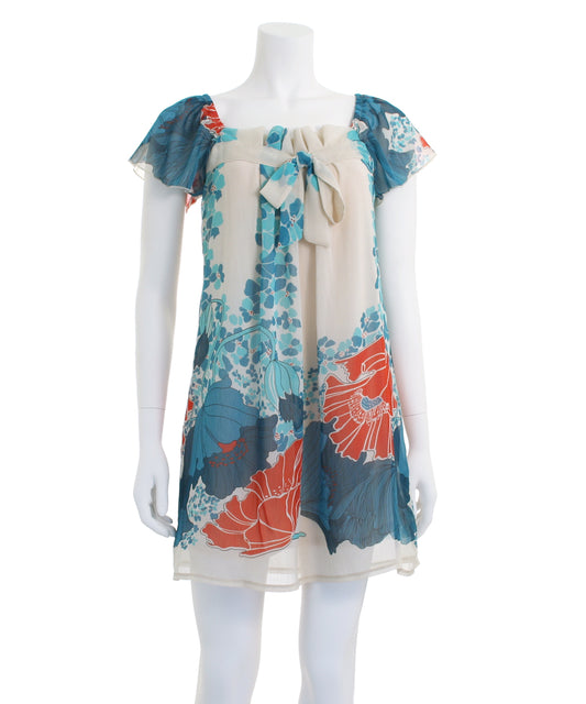 213 Industry Floral Print Dress, Blue