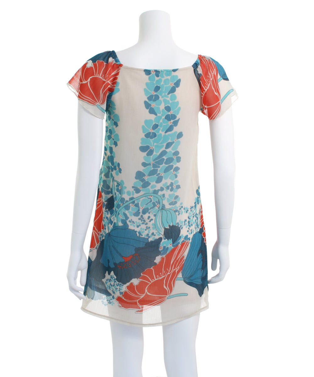 213 Industry Floral Print Dress, Blue