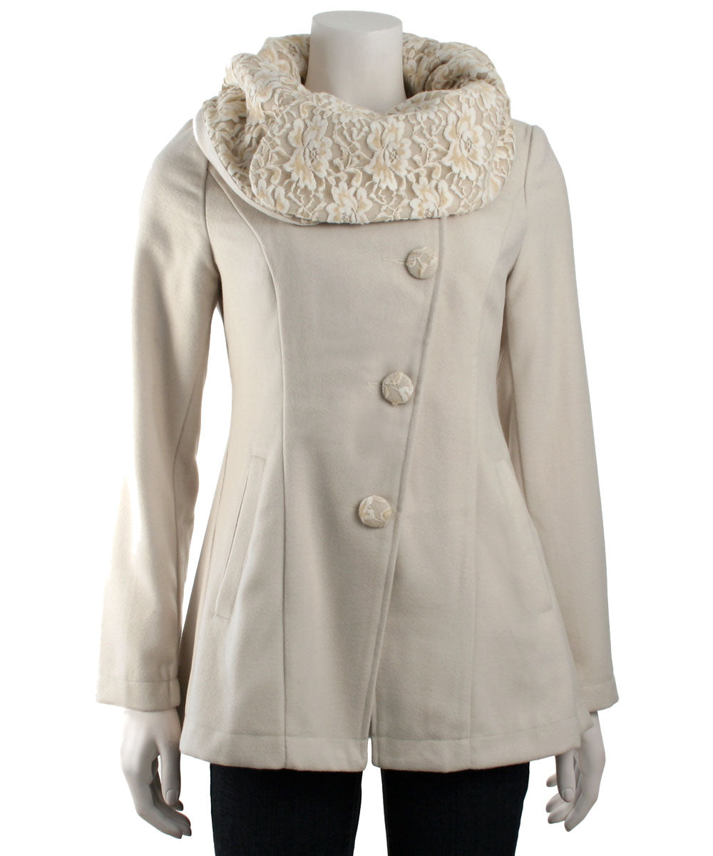 Ryu: Long Sleeve Coat with Oversized Collar