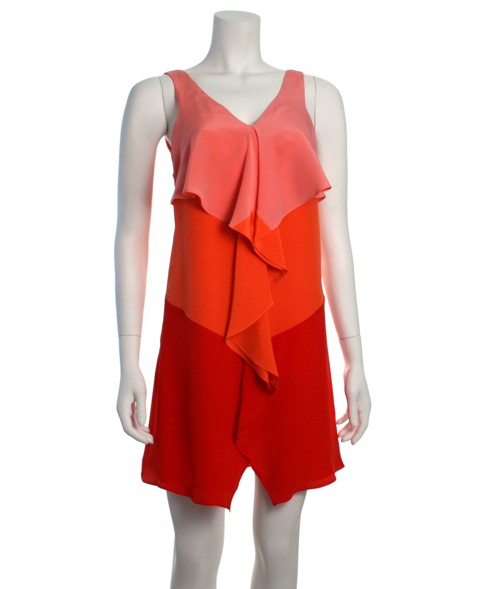 Suzi Chin Silk Color Block Dress