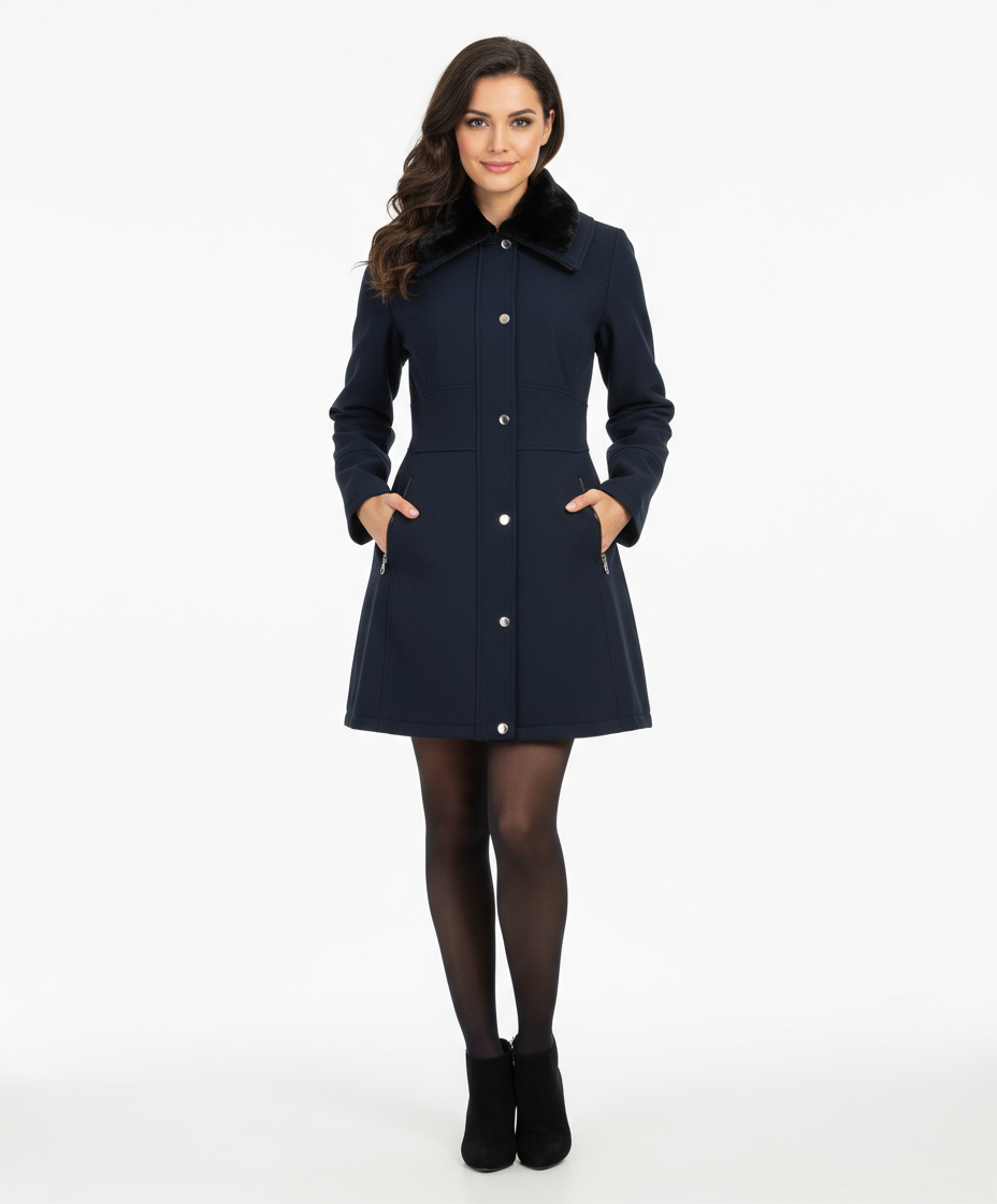 Jessica Simpson Soft Shell Coat, Navy