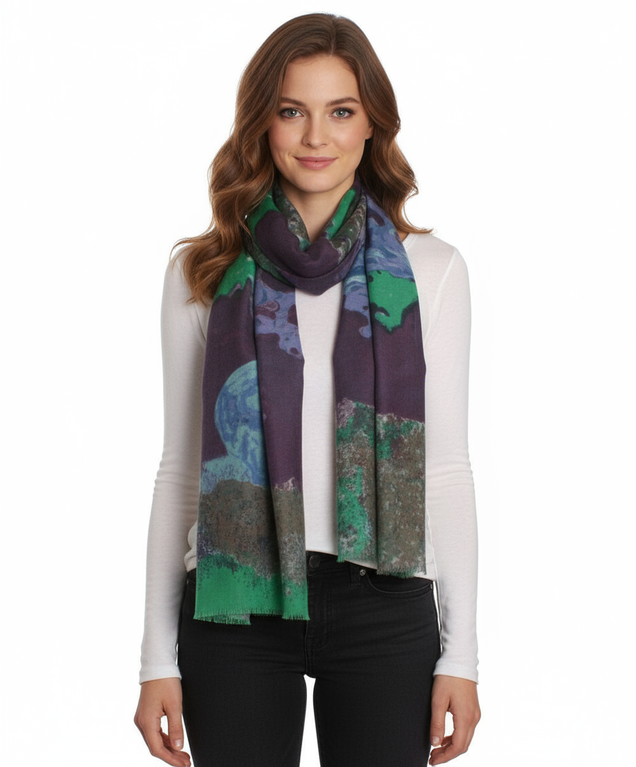 Tolani Floral Scarf (Purple)