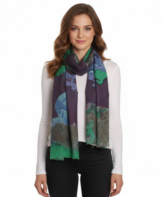 Tolani Floral Scarf (Purple)