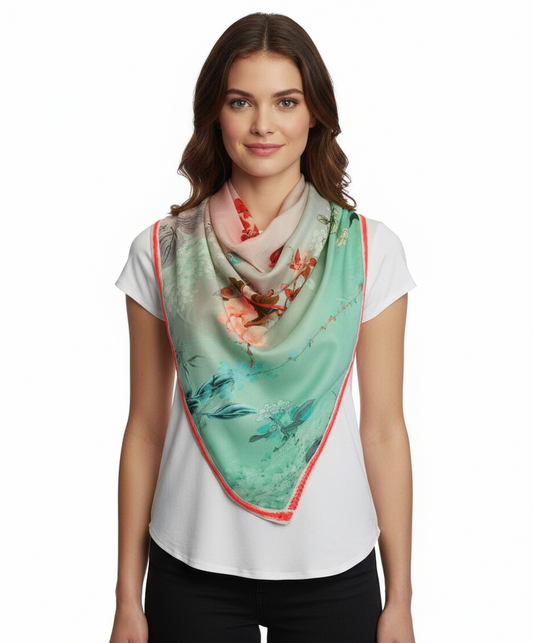 Tolani Batik Green Scarf