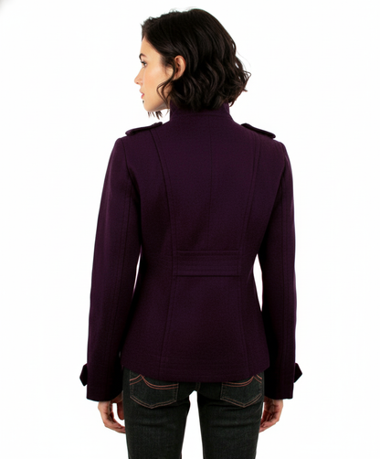 Ci Sono Purple Military Coat