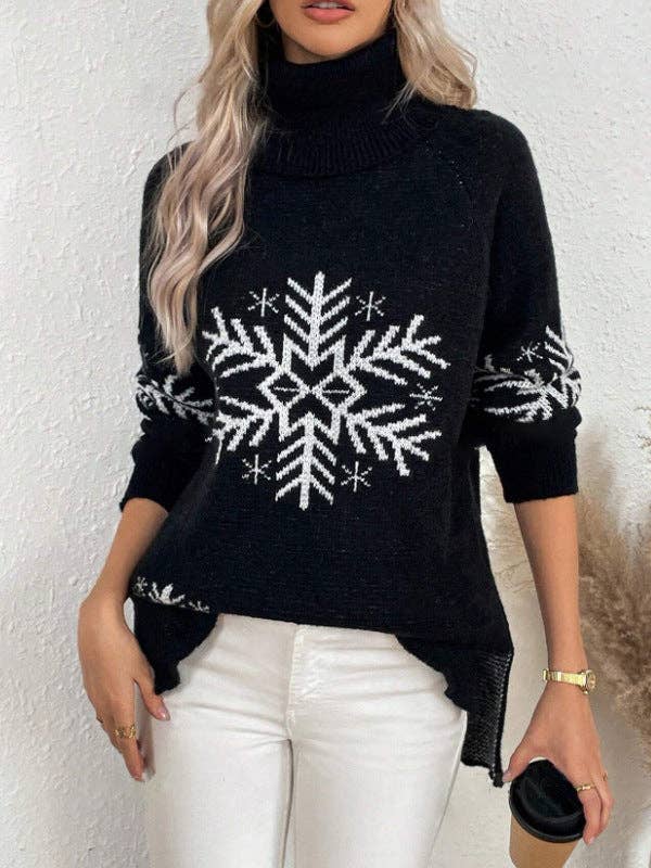 Autumn and winter pullover turtleneck Christmas sweater
