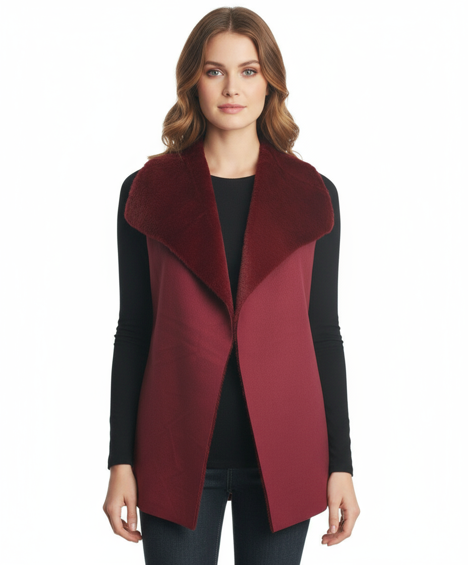 OnTwelfth Faux Suede Fur Vest