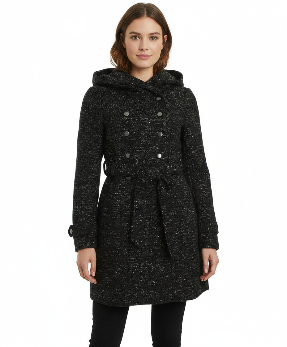 Coffeeshop Double Breasted Shawl Collar Wool Coat